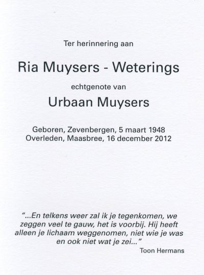 Ria Muysers - Weterings 02